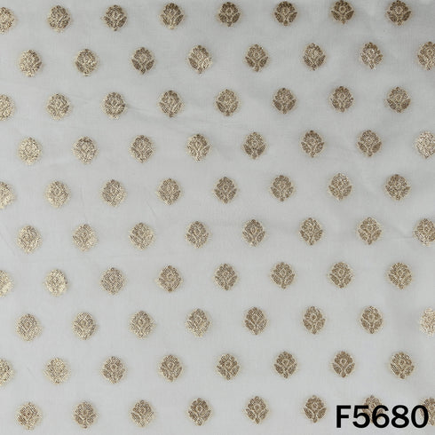 Dyeable Zari Work Georgette Fabric - F5680