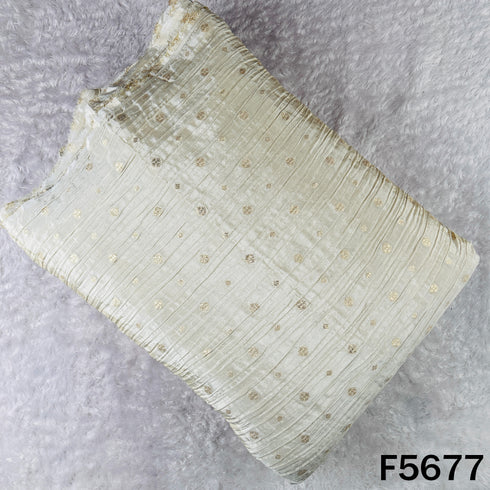 Dyeable Zari Work Crush Tissue Fabric - F5677