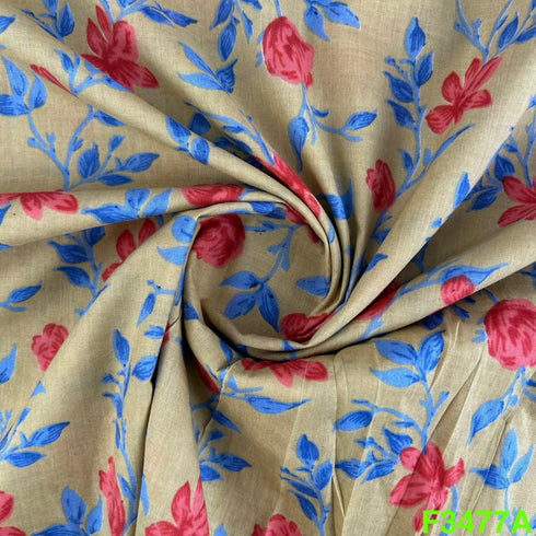 Block Print Cotton Fabric-F3477