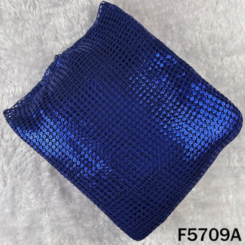 Zari Sequins Fancy Cut Work Fabric - F5709