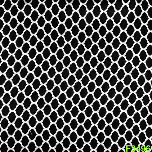 Printed Satin Georgette Fabric-F3496