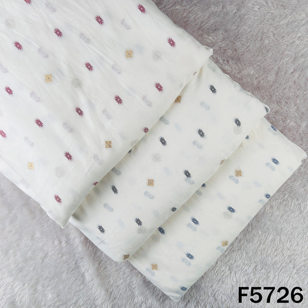 Zari Buti Work Cotton Fabric - F5726