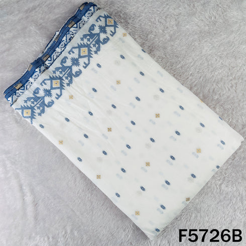 Zari Buti Work Cotton Fabric - F5726