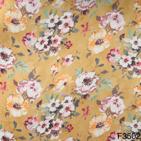 Printed Satin Crepe Fabric-F3502