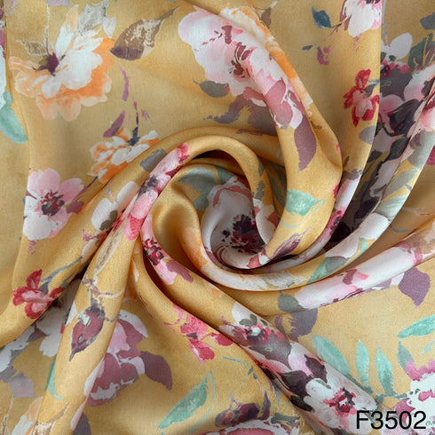 Printed Satin Crepe Fabric-F3502