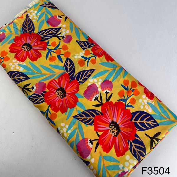 Printed Satin Crepe Fabric-F3504
