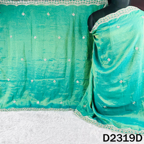 Cut Dana Zari Sequins Shimmer Work Tissue Dupatta - D2319