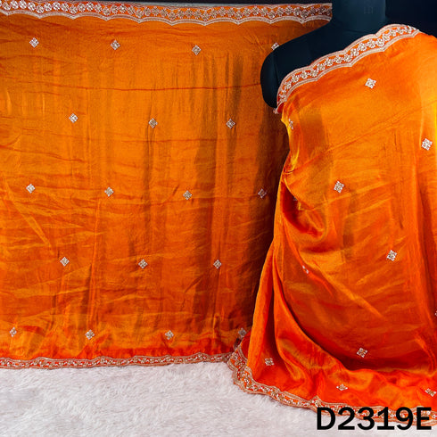 Cut Dana Zari Sequins Shimmer Work Tissue Dupatta - D2319