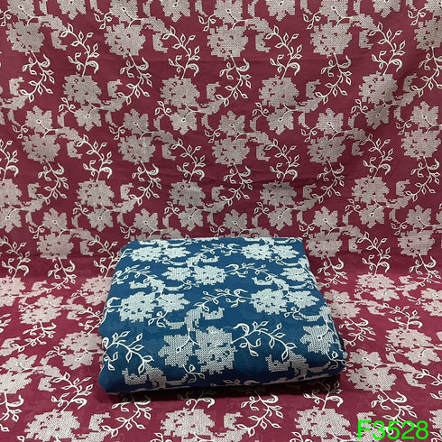 Cross Stitch Embroidered 2*2 Rubia Cotton Fabric-F3528