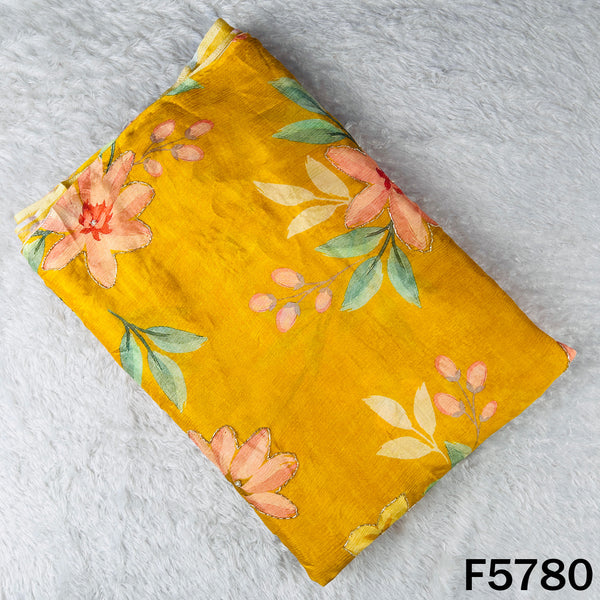 Digital Print Cut Dana Pearl Work Chinnon Chiffon Fabric - F5780