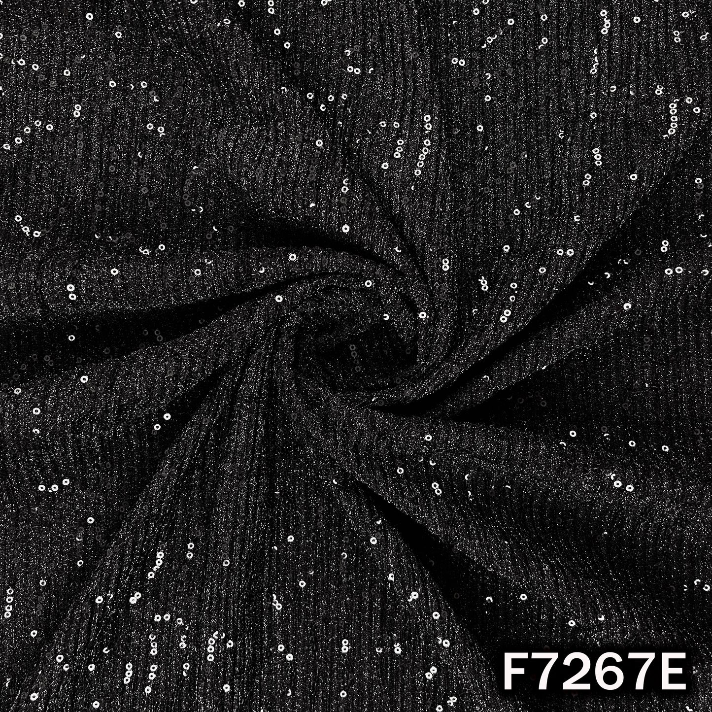 Sequins Embroidered Crush Shimmer Lycra Fabric - F7267