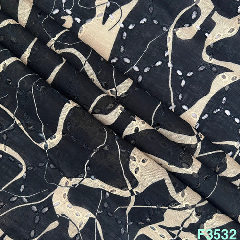 Hakoba Printed Linen Cotton Fabric-F3532