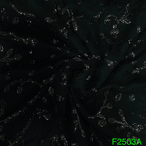Thread Sequins Georgette Fabric-F2503
