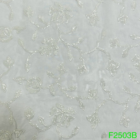 Thread Sequins Georgette Fabric-F2503