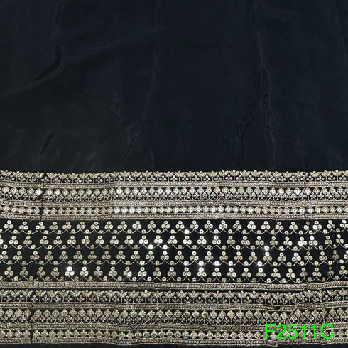 Zari Sequins Chinon Fabric-F2511