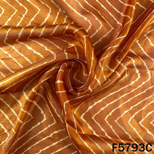 Bandhani Print shiny organza Fabric - F5793