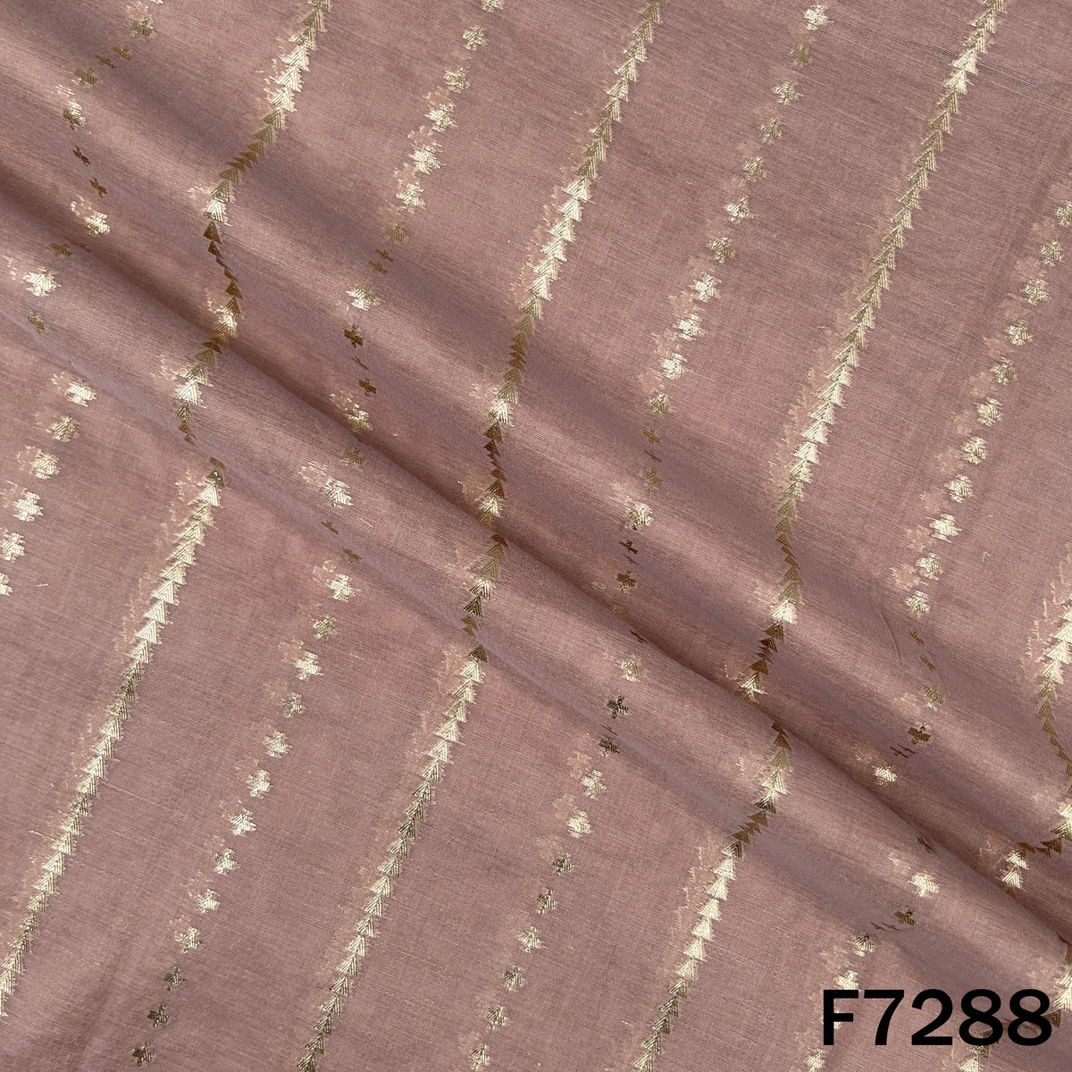 Zari Work Chanderi Silk Fabric - 7288