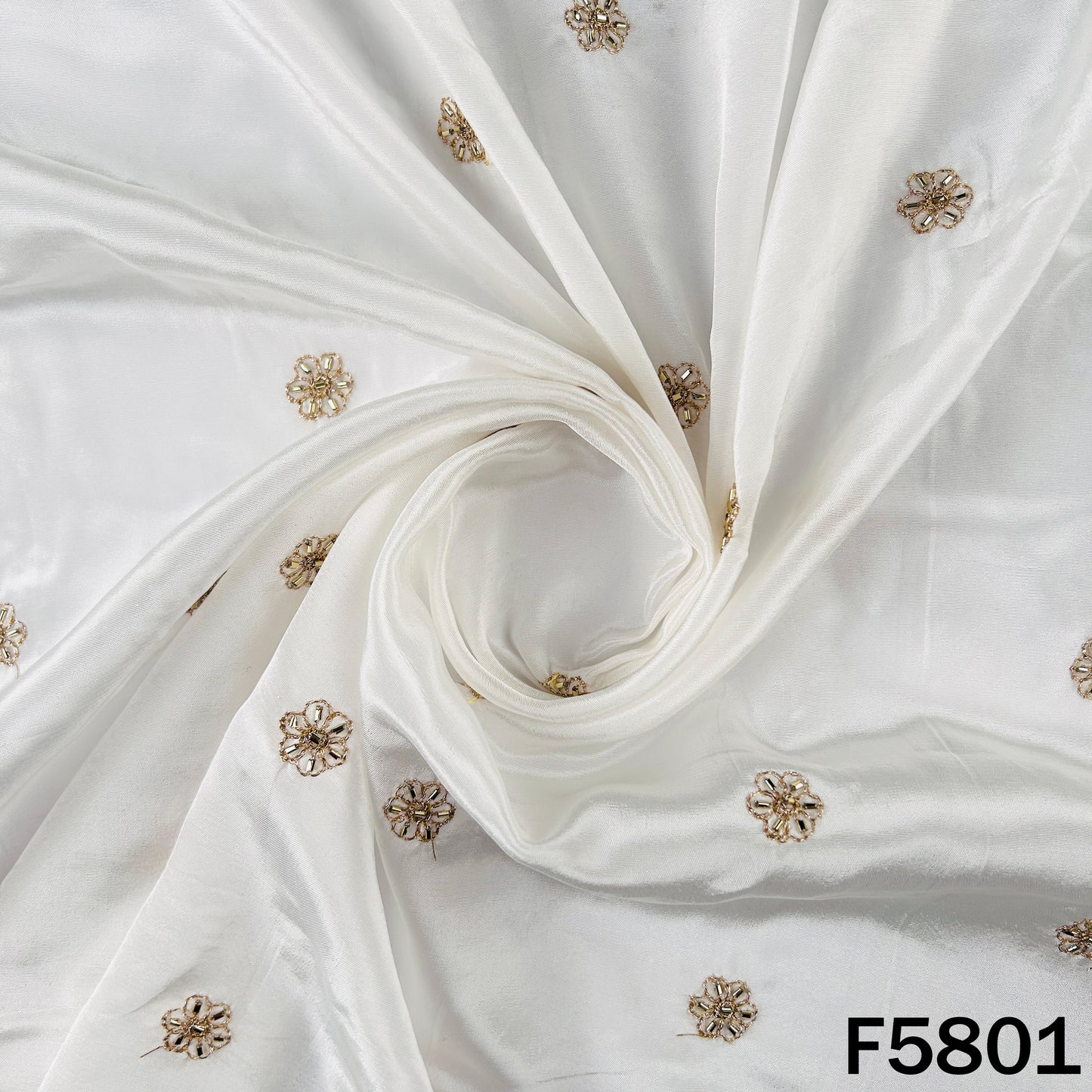 Dyeable Cut Dana Zari Work Crepe Fabric - F5801