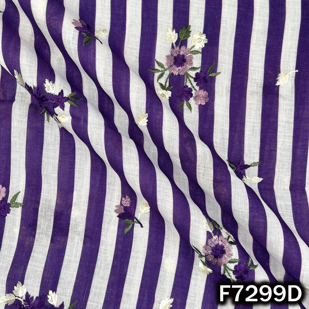 Thread Work Stripes Linen Fabric - F7299