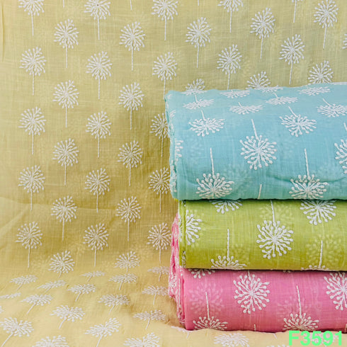 Thread Work Mul Cotton Fabric-F3591