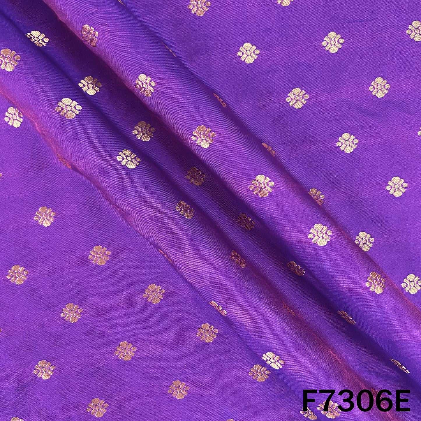 Zari Buti Work Banarasi Silk Fabric - F7306