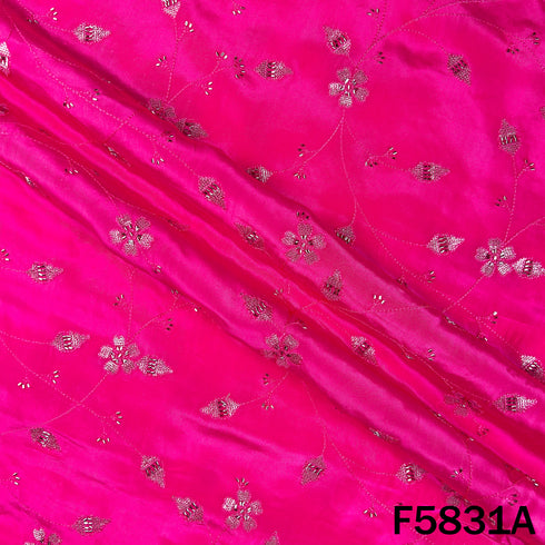 Cut Dana Thread Sequins Embroidered Crepe Fabric - F5831