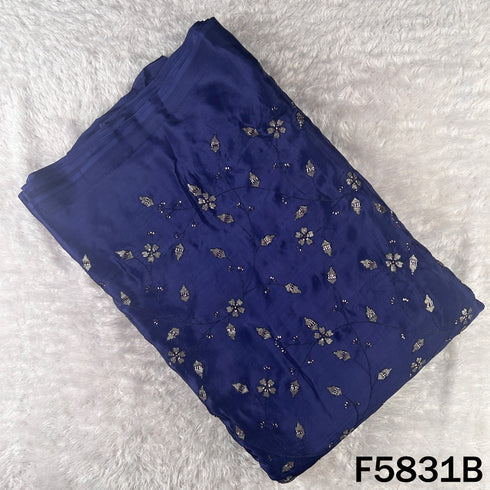 Cut Dana Thread Sequins Embroidered Crepe Fabric - F5831