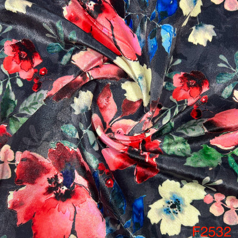Printed Velvet Fabric-F2532