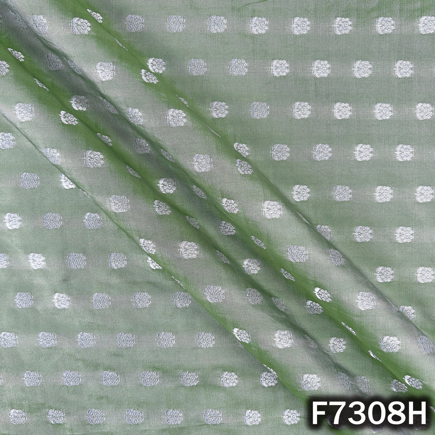 Zari Buti Work Banarasi Silk Fabric - F7308