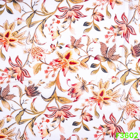 Digital Printed Linen Cotton Fabric-F3602