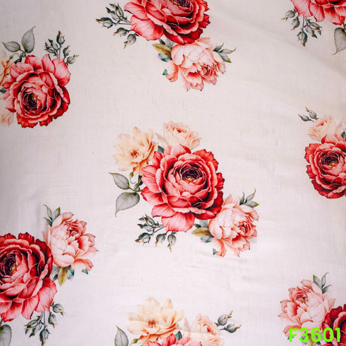Digital Printed Linen Cotton Fabric-F3601