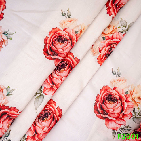 Digital Printed Linen Cotton Fabric-F3601