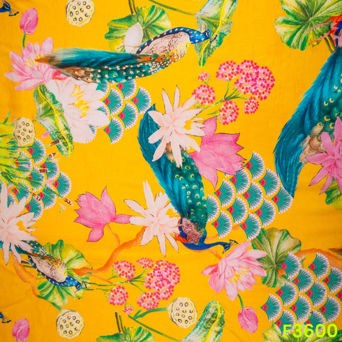 Digital Print Linen Cotton Fabric-F3600