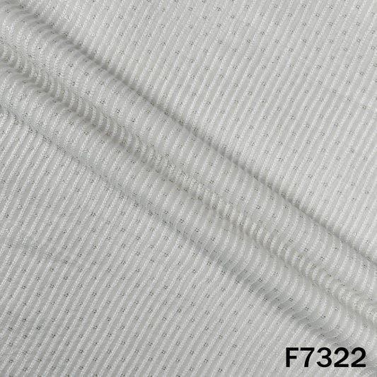 Dyeable Thread Sequins Embroidered Georgette Fabric - F7322