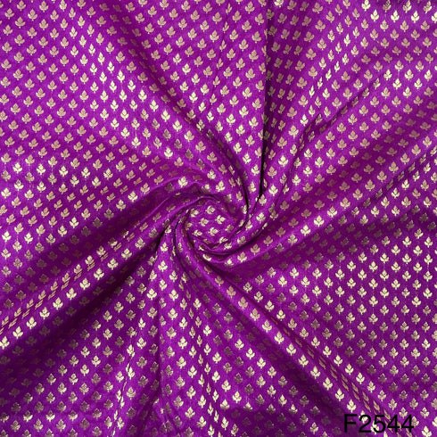 Zari silk Brocade Fabric-F2544