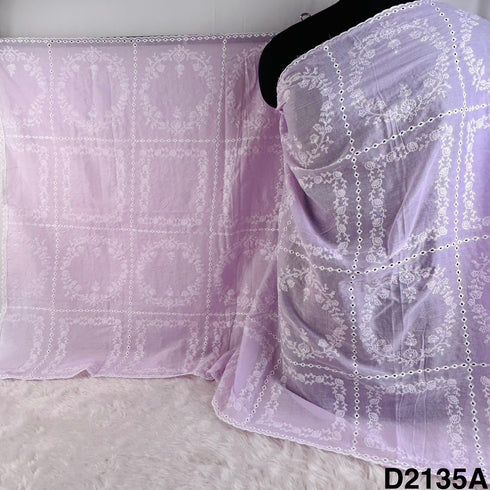 Thread Sequins Embroidered Cotton Dupatta-D2135