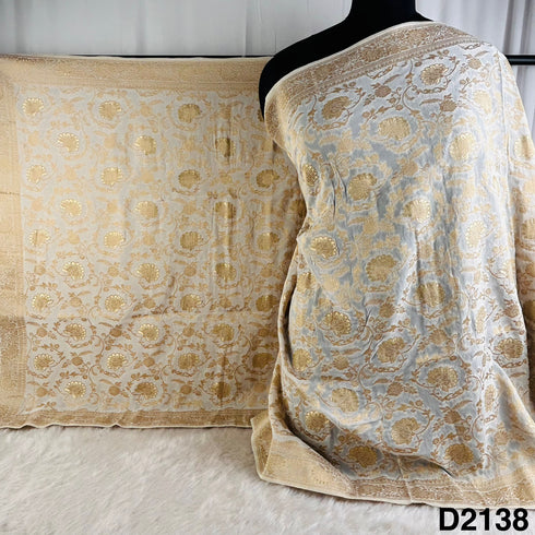 Dyeable Zari Work Georgette Dupatta-D2138