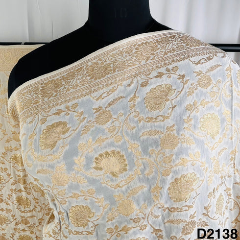 Dyeable Zari Work Georgette Dupatta-D2138