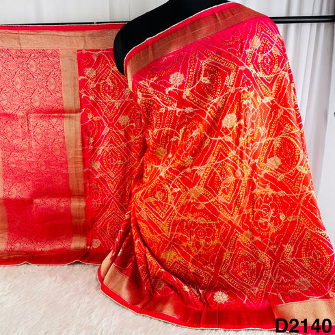 Bandhani Print Dola Silk Dupatta-D2140