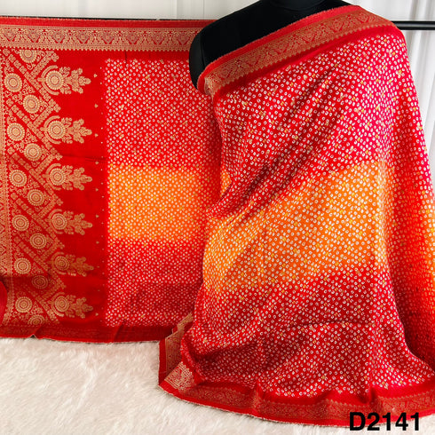 Bandhani Print Dola Silk Dupatta-D2141