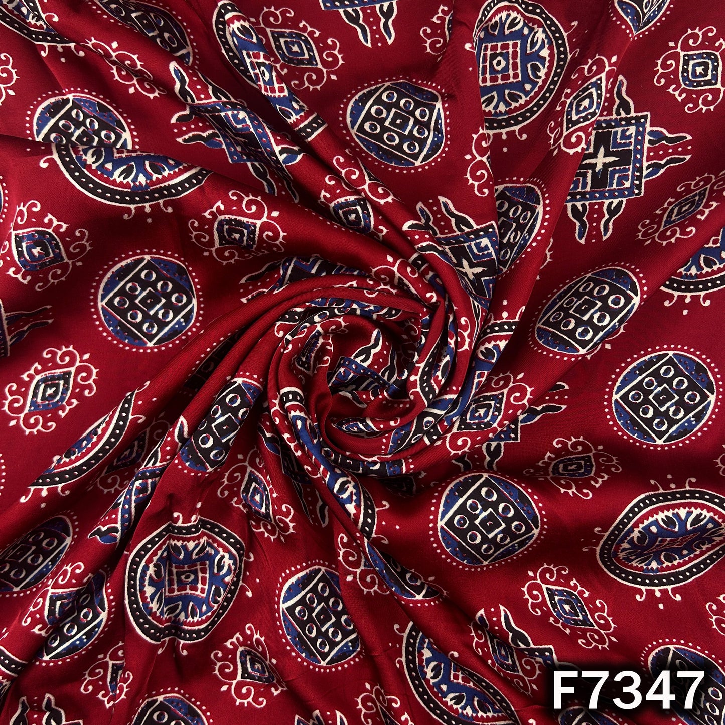 Printed Modal Satin Fabric - F7347