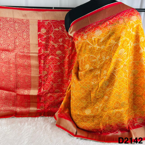 Bandhani Print Dola Silk Dupatta-D2142