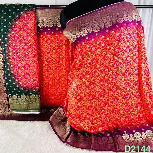 Bandhani Print Dola Silk Dupatta-D2144
