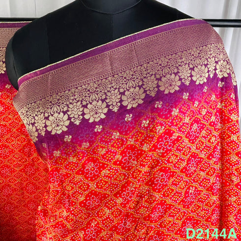 Bandhani Print Dola Silk Dupatta-D2144