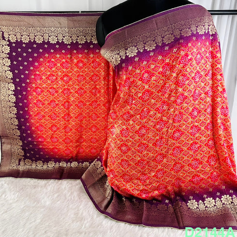 Bandhani Print Dola Silk Dupatta-D2144