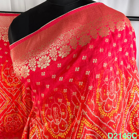 Bandhani Print Dola Silk Dupatta-D2145