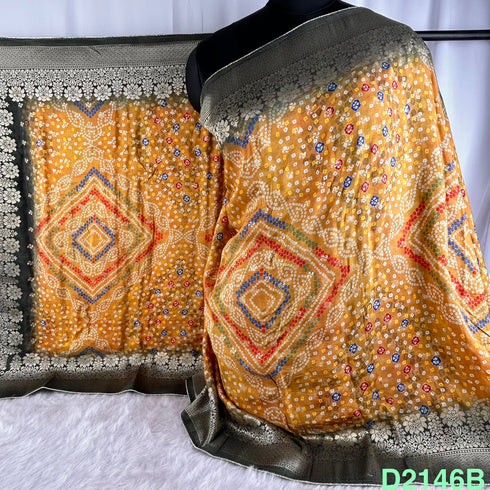 Bandhani Print Dola Silk Dupatta-D2146