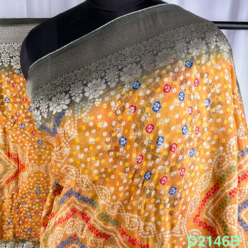 Bandhani Print Dola Silk Dupatta-D2146