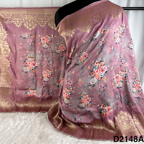 Digital Print Dola Silk Dupatta-D2148