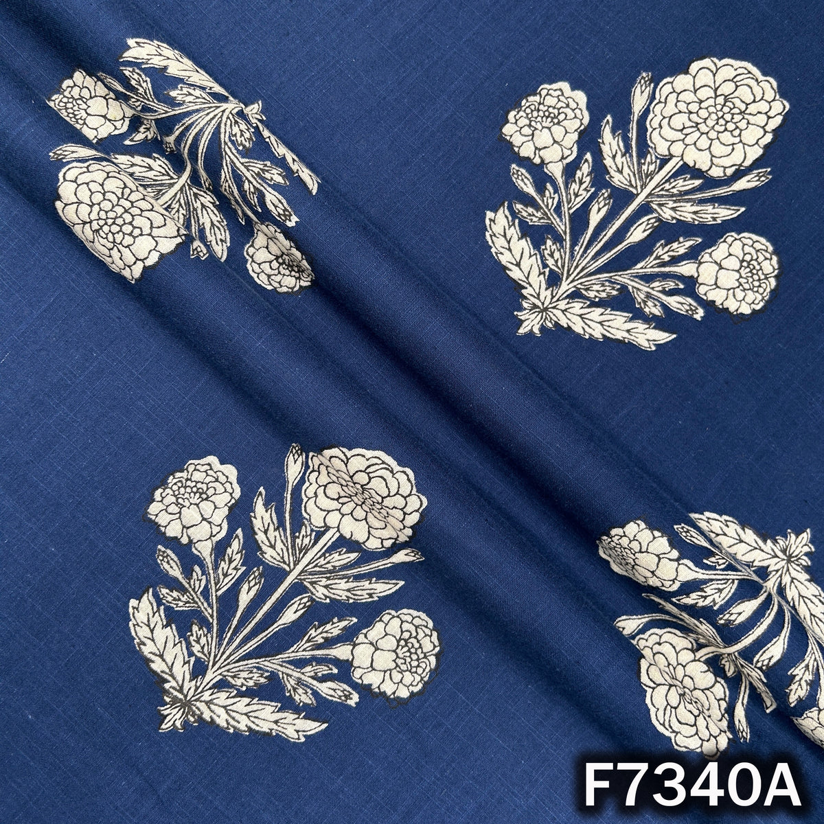 Printed Slub Cotton Fabric - F7340